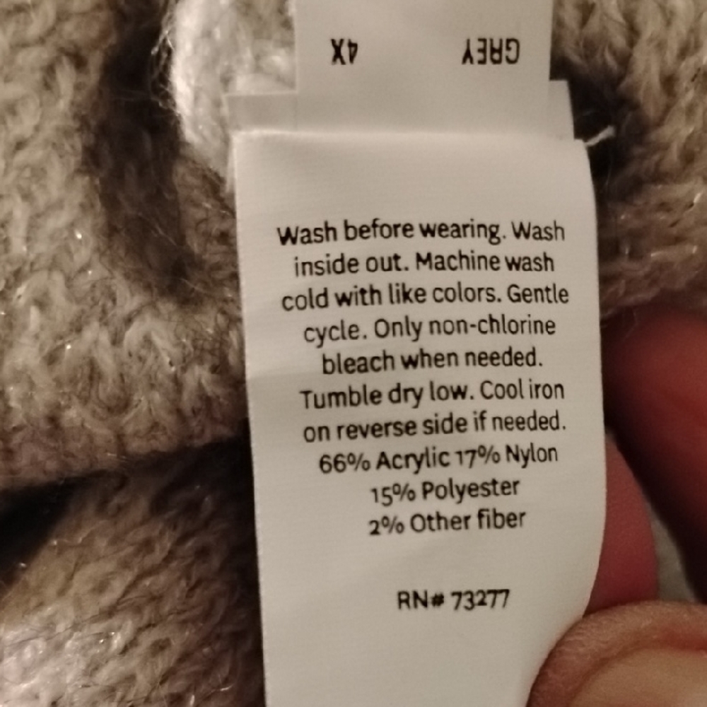 EVRI Gray and Cream Women's Cardigan - Picture 4 of 4